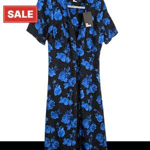 THE KOOPLES FRENCH DESIGNER SILK MIDI DRESS  Feminine & Flirty! sz 8-10